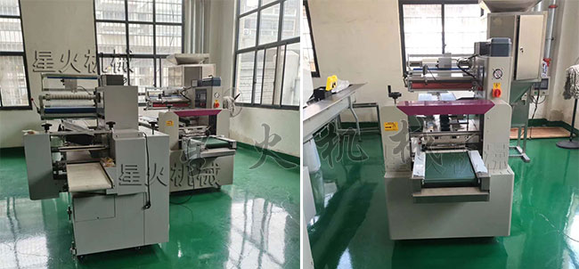 星火KN95口罩自動(dòng)包裝機(jī)車(chē)間展示